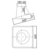 Akcesoria kominkowe - Adam Dw Przejście Dachowe Fi 180 15° Stalowe - miniaturka - grafika 1