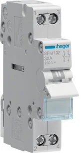 Hager Modułowy przełącznik instalacyjny SFM132 32A 1P SFM132 - Wyłączniki światła i elektryczne - miniaturka - grafika 2