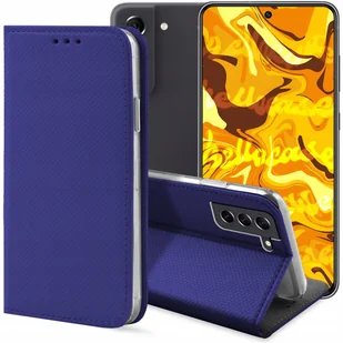 ETUI Z KLAPKĄ DO SAMSUNG GALAXY S21 FE GRANATOWE ZAMYKANE MAGNETYCZNE CASE - Etui i futerały do telefonów - miniaturka - grafika 1