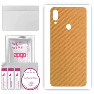 Szkła hartowane na telefon - Folia naklejka skórka strukturalna na TYŁ do Xiaomi Redmi Note 7S -  Carbon Złoty - apgo SKINS - miniaturka - grafika 1