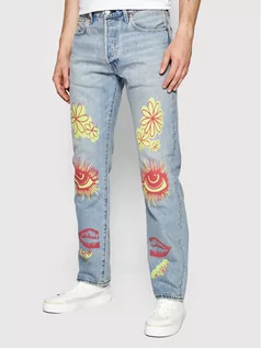 Spodnie męskie - Levi's Jeansy 501 00501-3332 Niebieski Original Fit - grafika 1