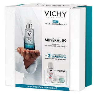 VICHY Mineral 89 codzienny booster nawilżająco-wzmacniający 50ml + miniprodukty (ZESTAW) - Zestawy kosmetyków damskich - miniaturka - grafika 1