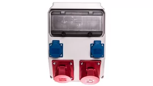 Rozdzielnica Skrzynka Budowlana 2X32A/4P 2X230V - Bezpieczniki elektryczne - miniaturka - grafika 1