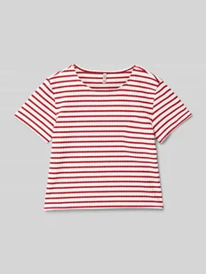 T-shirt o kroju regular fit z dodatkiem wiskozy model ‘NELLA’ - Koszulki dla dziewczynek - miniaturka - grafika 1