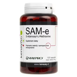 Kenay KENAY ul. Częstochowska 25, 62-800 Kalisz, Polska SAM-e S-Adenosyl-L-Methionine 120 kapsułek - Suplementy naturalne - miniaturka - grafika 1