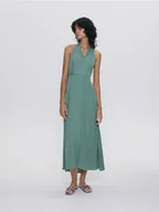 Sukienki - Reserved - Sukienka z wiązaniem na szyi - miętowy - miniaturka - grafika 1