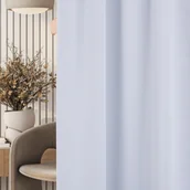 Zasłony - Zasłona zaciemniająca na taśmie marszczącej stalowa biel 140 x 280 cm 1 szt. - miniaturka - grafika 1