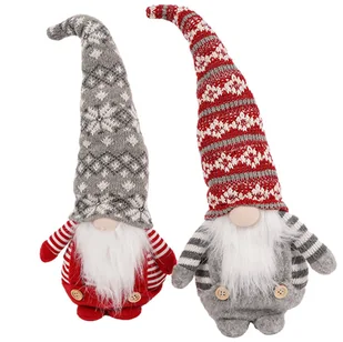 2X Skrzat Krasnal Zestaw Świąteczny Gnom Duży 42 Cm Mikołaj Na Prezent - Ozdoby bożonarodzeniowe - miniaturka - grafika 1