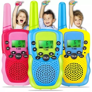 ﻿WALKIE TALKIE DLA DZIECI 3SZT Łoki Toki Krótkofalówki Zestaw DUŻY ZASIĘG - Zabawy w naśladowanie dorosłych - miniaturka - grafika 1