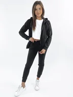 Dresy damskie - Komplet dresowy DRESLILLY II damski czarny AY0330-XL - miniaturka - grafika 1