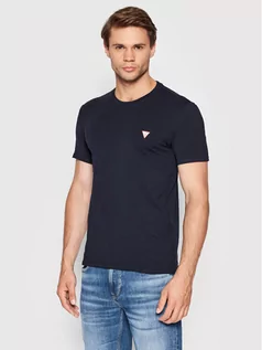 Koszulki męskie - GUESS T-Shirt M2YI24 J1311 Granatowy Super Slim Fit - grafika 1