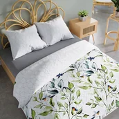 Pościel - POŚCIEL 220x200 SATYNA 100% BAWEŁNA LIŚCIE MONAKO - miniaturka - grafika 1