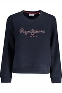 Bluzy damskie - PEPE JEANS BLUZA DAMSKA BEZ ZAMKU NIEBIESKA - miniaturka - grafika 1