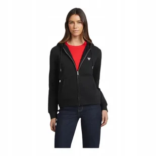 GUESS BLUZA DAMSKA GJ ZIP HOOD REG MINI CZARNA r.XS - Bluzy damskie - miniaturka - grafika 1