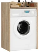 Szafki łazienkowe - Minimalistyczna szafka nad pralkę dąb sonoma H2-R09 - miniaturka - grafika 1