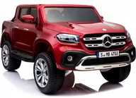 Pojazdy elektryczne dla dzieci - Super-Toys MERCEDES X LICENCJA 4X4 2x12V PANEL MP4 5 PUNKTOWE PASY MIĘKKIE KOŁA EVA MIĘKKIE SIEDZENIE LAKIER POLEROWANY FULL OPCJA XMX-606-LAKIER-CZERWONY - miniaturka - grafika 1