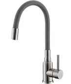 Baterie kuchenne - Alveus Mintas - Bateria zlewozmywakowa z elastycznym ramieniem, stal nierdzewna szczotkowana/szary 1144430 - miniaturka - grafika 1