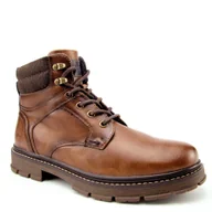 Półbuty męskie - Wrangler Morgan 20243037 Trzewiki męskie ocieplane brązowe - miniaturka - grafika 1