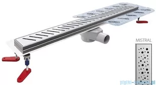 Wiper New Premium Mistral Odpływ liniowy z kołnierzem 110 cm syfon drop 50 poler  500.0169.01.110 | - Syfony - miniaturka - grafika 4
