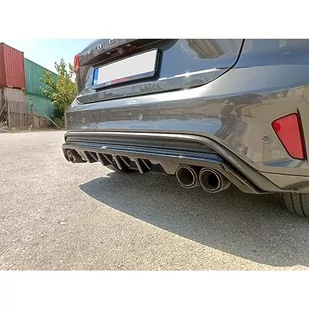 Motordrome K165-003 Osłona tylnego zderzaka (dyfuzor) kompatybilna z Ford Focus IV ST/ST-Line HB 2018-2022 (ABS błyszczący czarny) - Akcesoria tuningowe - miniaturka - grafika 1