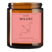 Świece - Miloom Świeca Sojowa Zapachowa Drewniany Knot Miłość Wegańska 230ml - miniaturka - grafika 1