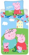 Pościel dla dzieci - POŚCIEL DZIECIĘCA 140x200 ŚWINKA PEPPA GEORGE PEPA BAWEŁNIANA DWUSTRONNA - miniaturka - grafika 1