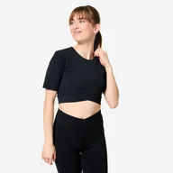Koszulki sportowe damskie - Koszulka damska Domyos Gym & Pilates crop - miniaturka - grafika 1