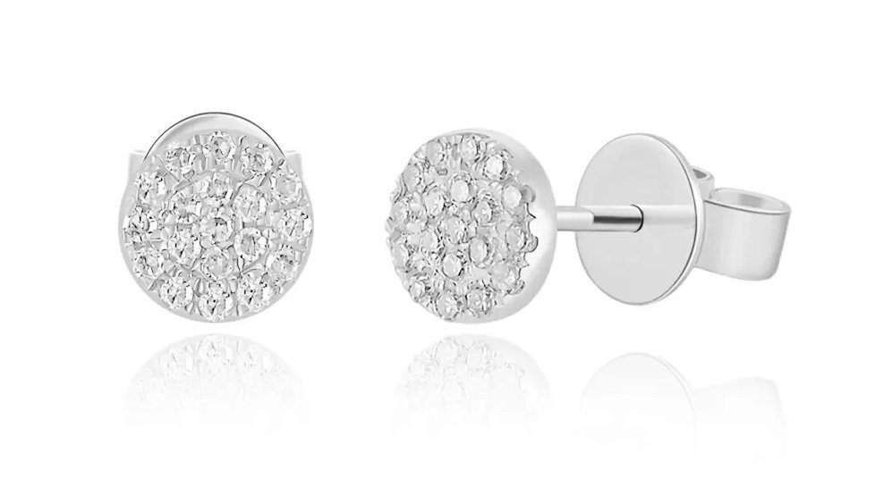 Vittoria Jewels Złote Kolczyki Okrągłe Diamenty 0,14K Złoto 9K 375K Celebrytki