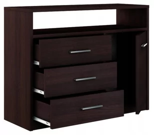 Komoda Szafka Bodo 1D3So 100 Wenge Szuflady Regał - Komody - miniaturka - grafika 1