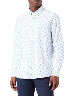 bugatti Męska koszula 9350-38701 z kołnierzem button-down, biała-10, regularna, biały-10, XL - Koszule męskie - miniaturka - grafika 1