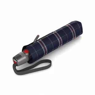 Parasol składany męski Knirps T.200 Check Navy - Parasole - miniaturka - grafika 1