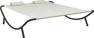 Leżaki ogrodowe - Elior Dwuosobowy nowoczesny leżak ogrodowy kremowy - Prosp - miniaturka - grafika 1