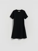 Sukienki i spódniczki dla dziewczynek - Reserved - Dzianinowa sukienka - czarny - miniaturka - grafika 1