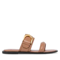 Klapki i japonki damskie - Klapki Gino Rossi ELZA-112686 Brązowy - miniaturka - grafika 1