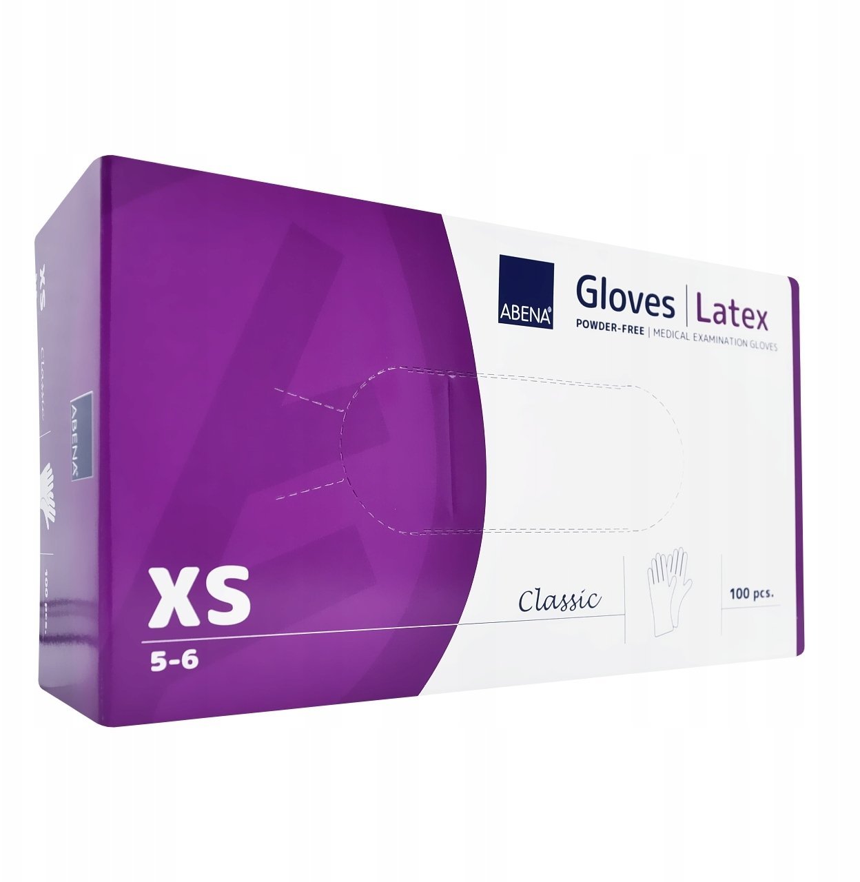Abena Examination glove Classic XS naturalny latex powder-free 100 pcs.