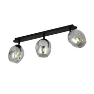 Lampy sufitowe - Listwa z kloszami o nieregularnym kształcie - grafit 1178/3 z serii FLOW - miniaturka - grafika 1