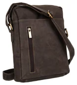 Torby męskie - Skórzana listonoszka męska z kieszonkami — Always Wild - miniaturka - grafika 1