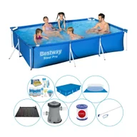 Baseny ogrodowe - Bestway Steel Pro 300x201x66 cm Prostokątny - Zestaw basenowy - miniaturka - grafika 1
