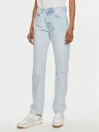 Spodnie damskie - Pepe Jeans Jeansy PL204592 Niebieski Straight Fit - miniaturka - grafika 1