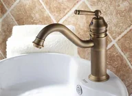 Baterie umywalkowe - Bateria umywalkowa retro THEMIS szczotkowany mosiądz - miniaturka - grafika 1