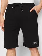 Spodnie sportowe męskie - Alpha Industries Szorty sportowe Basic 116363 Czarny Regular Fit - miniaturka - grafika 1