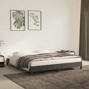 Łóżka - Lumarko Rama łóżka, ciemnoszara, 180x200 cm, tapicerowana aksamitem - miniaturka - grafika 1