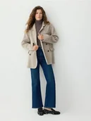 Koszulki i topy damskie - Reserved - Wełniana marynarka - jasnoszary - miniaturka - grafika 1