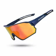 Okulary sportowe - Rockbros 10134 okulary rowerowe / sportowe z polaryzacją niebieskie - miniaturka - grafika 1