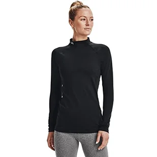 Under Armour Damska koszulka polo Ua Authentics Mockneck dla kobiet, termiczna koszulka do biegania z długim rękawem z technologią Anti-Odour - Koszulki i topy damskie - miniaturka - grafika 1