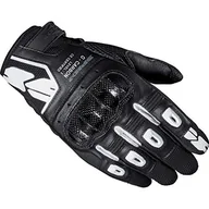 Rękawice motocyklowe - SPIDI G-Carbon, rękawice motocyklowe, kolor czarny i biały, rozmiar M, z pojemnościowym ekranem dotykowym i poduszkami ochronnymi, odporne na ścieranie i oddychające rękawice motocyklowe ze skóry - miniaturka - grafika 1