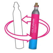 Gaz CO2 do naboju różowego Quick Connect dla saturatorów