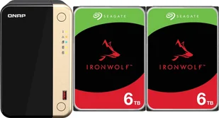 Serwer plików Qnap TS-264-8G + 2x Seagate IronWolf 6TB ST6000VN006 - Serwery plików NAS i macierze dyskowe - miniaturka - grafika 1