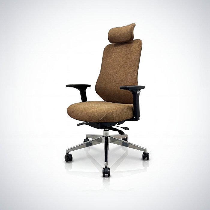 Jan Nowak Krzesło biurowe Ergonomiczny fotel biurowy brązowy AXIS