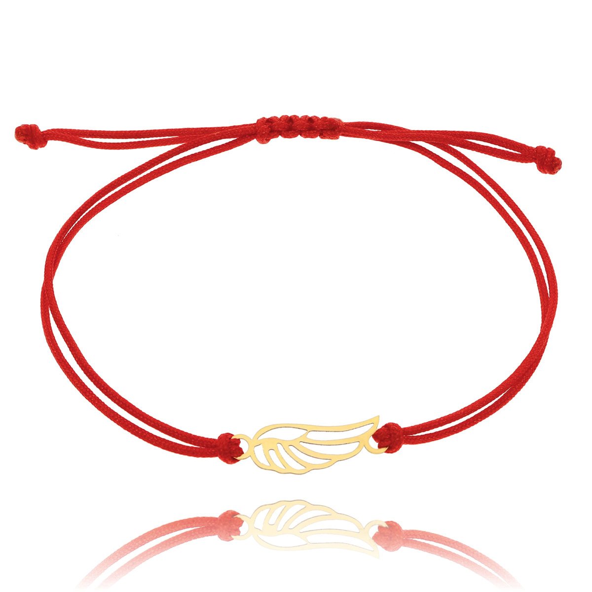 Bransoletka czerwony sznurek skrzydło pr. 585